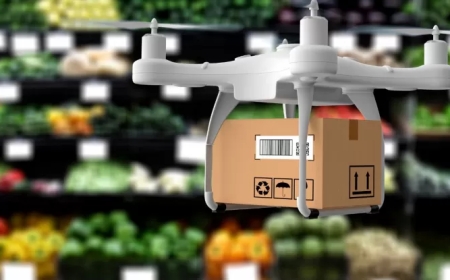La spesa arriva dal cielo in meno di due minuti: a consegnarla è il drone
