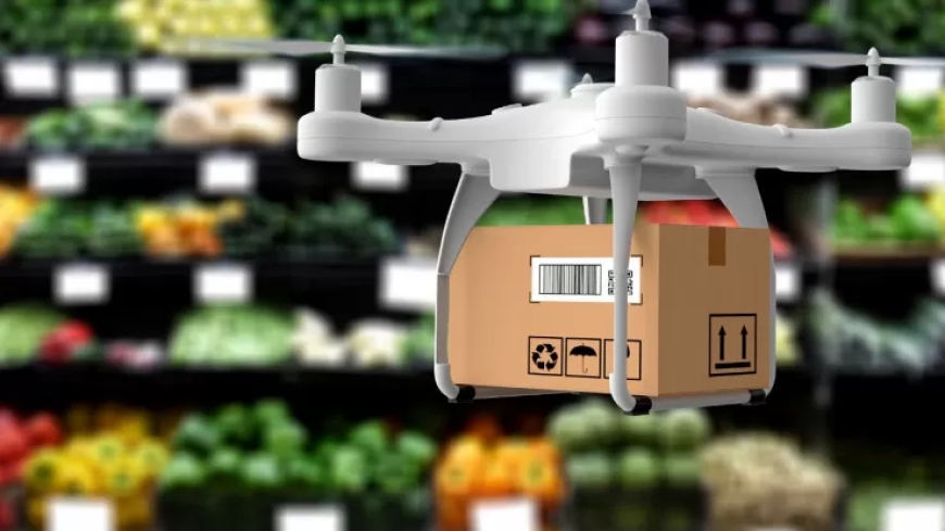 La spesa arriva dal cielo in meno di due minuti: a consegnarla è il drone